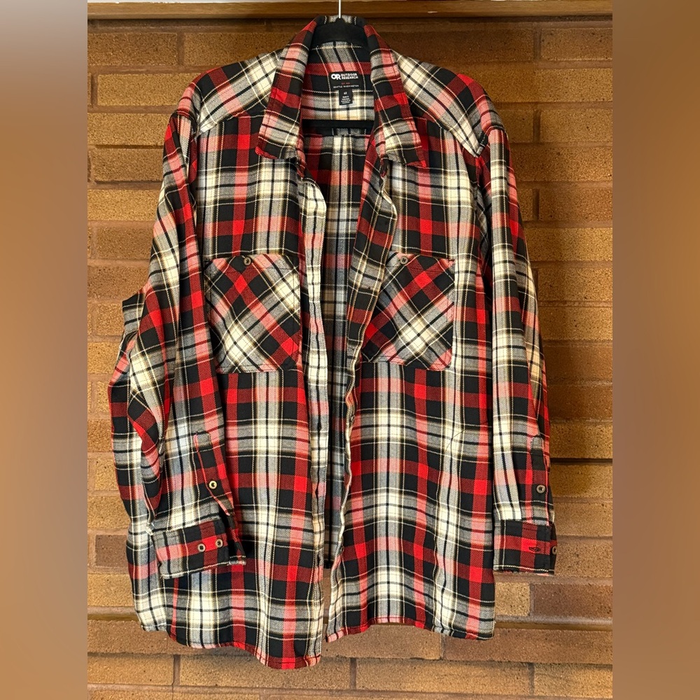 Outdoor Research Red and Black Plaid Shirt